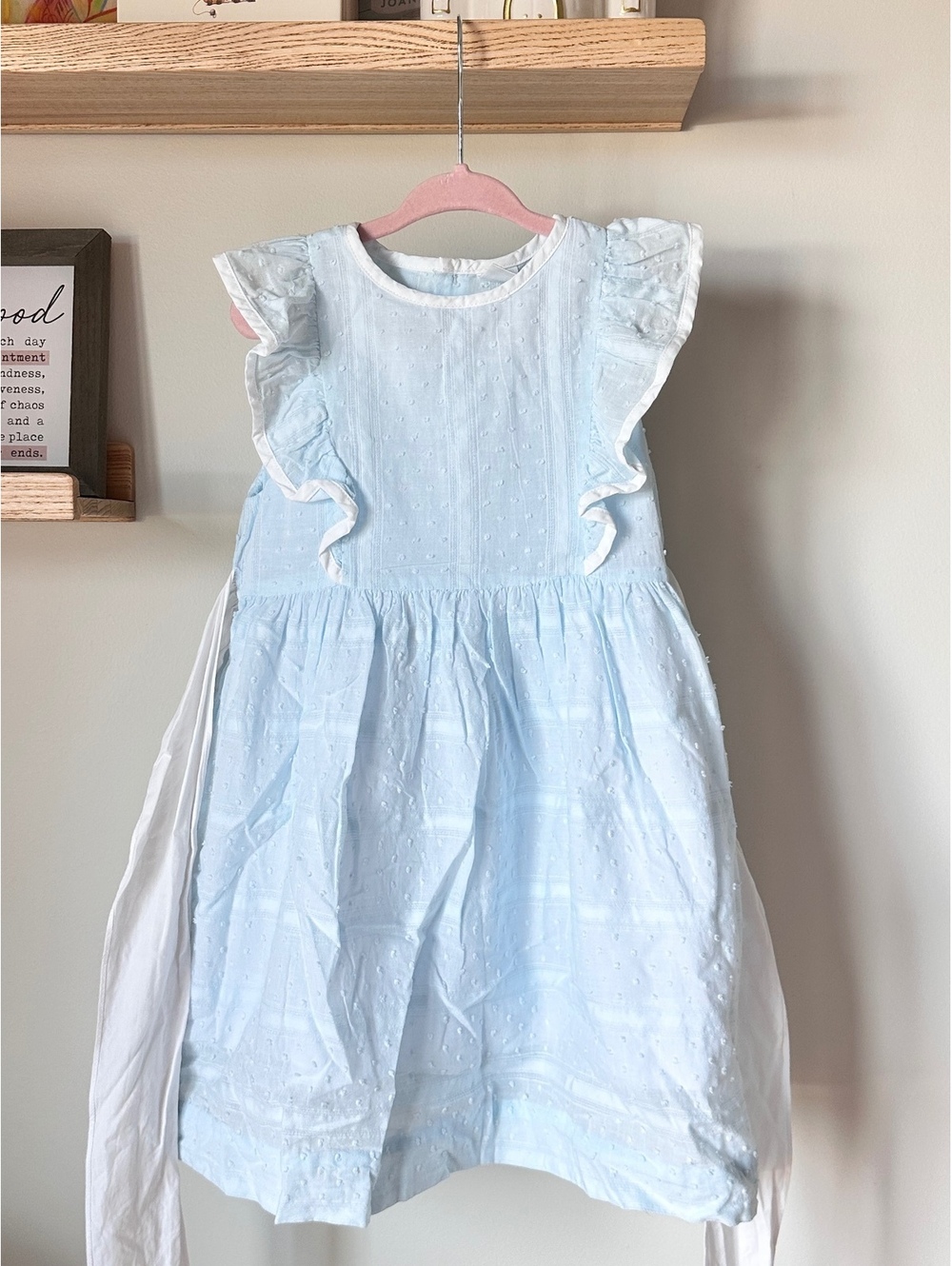 Edgehill Collection Swiss Dot Flutter Sleeve Dress Sz 5T